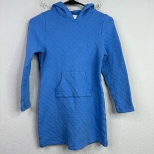Florence Eiseman Shirt Girls 16 Blue Long Sleeve Hooded Casual Tunic Pullover‎